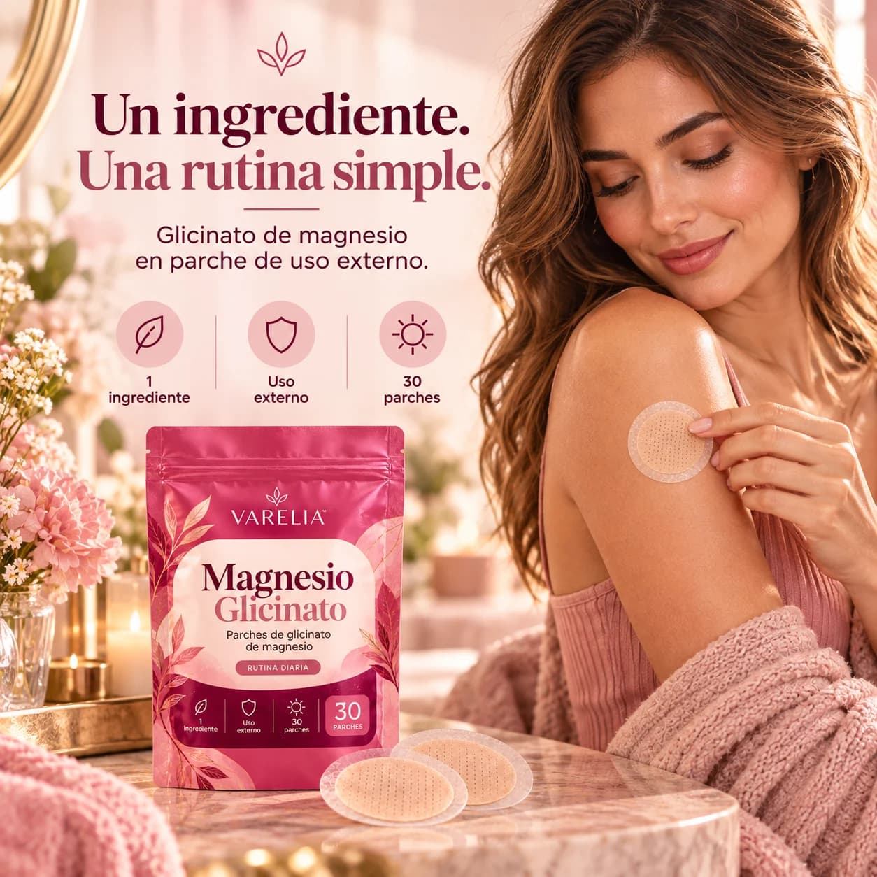 VARELIA Magnesio Glicinato — Parches de glicinato de magnesio