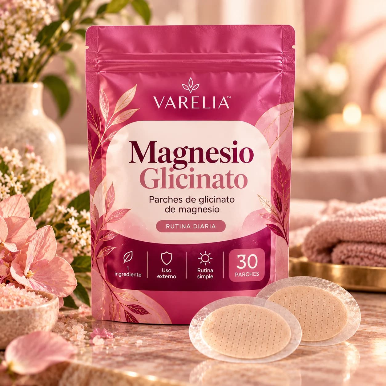 VARELIA Magnesio Glicinato — Parches de glicinato de magnesio
